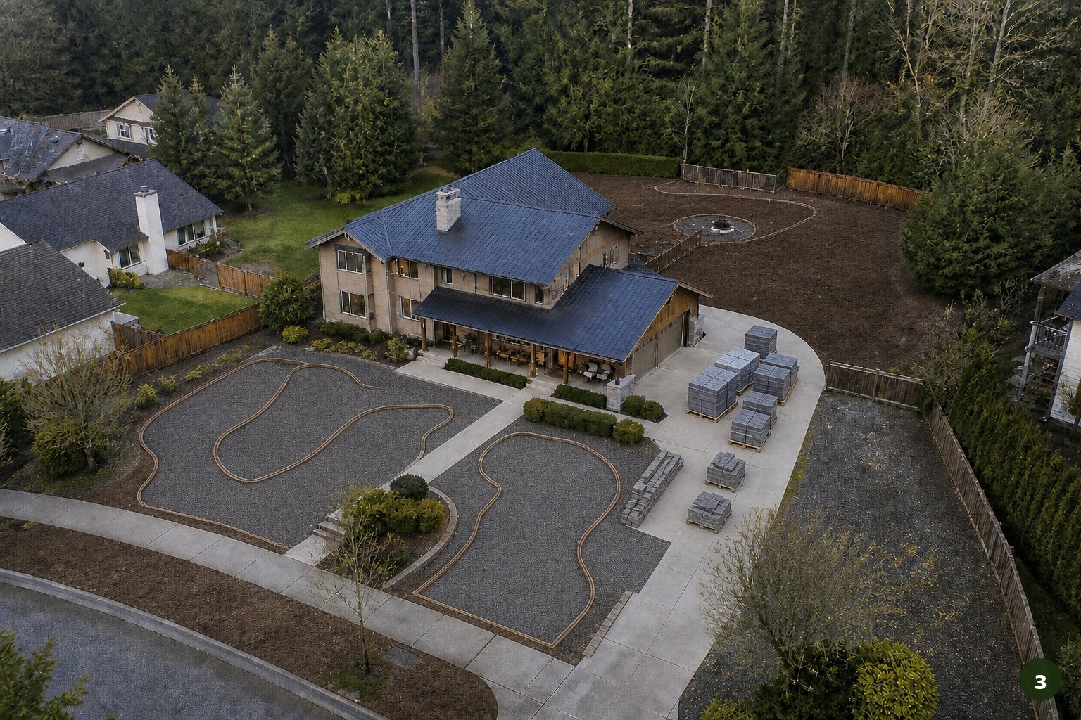 Hardscape staged
