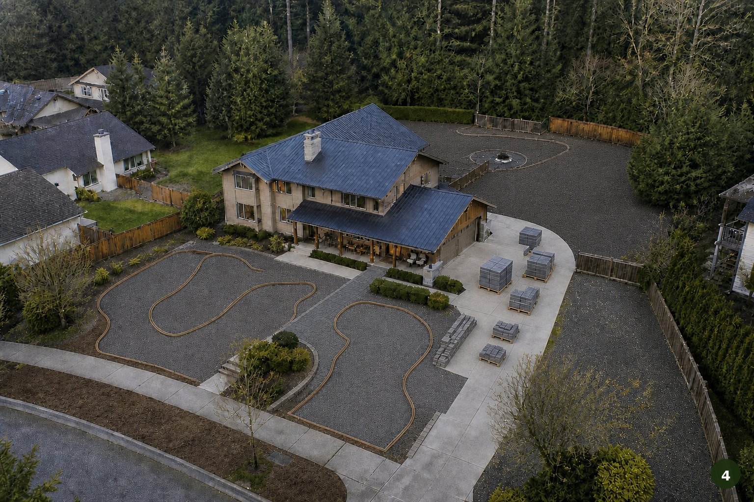First pavers laid