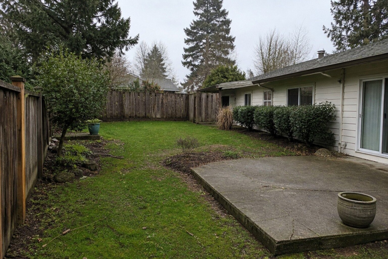 Sample yard before transformation